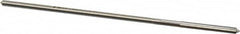 Made in USA - 0.087" High Speed Steel 4 Flute Chucking Reamer - Straight Flute, 0.081" Straight Shank, 3/4" Flute Length, 3" OAL - Exact Tooling