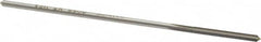 Made in USA - 0.0955" High Speed Steel 4 Flute Chucking Reamer - Straight Flute, 0.088" Straight Shank, 3/4" Flute Length, 3" OAL - Exact Tooling