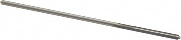 Made in USA - 0.0985" High Speed Steel 4 Flute Chucking Reamer - Straight Flute, 0.0928" Straight Shank, 7/8" Flute Length, 3-1/2" OAL - Exact Tooling