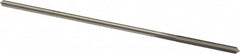 Made in USA - 0.102" High Speed Steel 4 Flute Chucking Reamer - Straight Flute, 0.095" Straight Shank, 7/8" Flute Length, 3-1/2" OAL - Exact Tooling