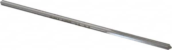Made in USA - 0.1125" High Speed Steel 4 Flute Chucking Reamer - Straight Flute, 0.1055" Straight Shank, 7/8" Flute Length, 3-1/2" OAL - Exact Tooling