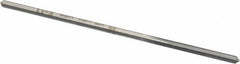 Made in USA - 0.114" High Speed Steel 4 Flute Chucking Reamer - Straight Flute, 0.1055" Straight Shank, 7/8" Flute Length, 3-1/2" OAL - Exact Tooling