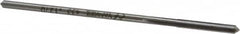 Made in USA - 0.127" High Speed Steel 4 Flute Chucking Reamer - Straight Flute, 0.119" Straight Shank, 7/8" Flute Length, 3-1/2" OAL - Exact Tooling