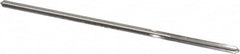 Made in USA - 0.1295" High Speed Steel 4 Flute Chucking Reamer - Straight Flute, 0.119" Straight Shank, 7/8" Flute Length, 3-1/2" OAL - Exact Tooling