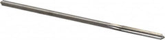 Made in USA - 0.1685" High Speed Steel 6 Flute Chucking Reamer - Straight Flute, 0.1595" Straight Shank, 1-1/8" Flute Length, 4-1/2" OAL - Exact Tooling