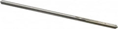 Made in USA - 0.1725" High Speed Steel 6 Flute Chucking Reamer - Straight Flute, 0.1645" Straight Shank, 1-1/8" Flute Length, 4-1/2" OAL - Exact Tooling