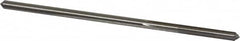 Made in USA - 0.174" High Speed Steel 6 Flute Chucking Reamer - Straight Flute, 0.1645" Straight Shank, 1-1/8" Flute Length, 4-1/2" OAL - Exact Tooling