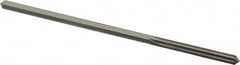 Made in USA - 0.176" High Speed Steel 6 Flute Chucking Reamer - Straight Flute, 0.1645" Straight Shank, 1-1/8" Flute Length, 4-1/2" OAL - Exact Tooling