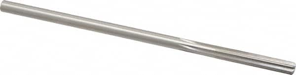 Made in USA - 7/32" High Speed Steel 6 Flute Chucking Reamer - Straight Flute, 0.2075" Straight Shank, 1-1/4" Flute Length, 5" OAL - Exact Tooling