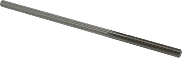 Made in USA - 0.233" High Speed Steel 6 Flute Chucking Reamer - Straight Flute, 0.2173" Straight Shank, 1-1/2" Flute Length, 6" OAL - Exact Tooling