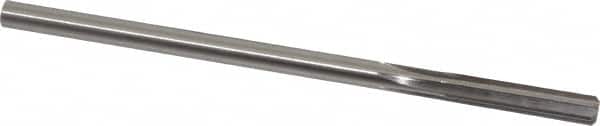 Made in USA - 19/64" High Speed Steel 6 Flute Chucking Reamer - Straight Flute, 0.2792" Straight Shank, 1-1/2" Flute Length, 6" OAL - Exact Tooling