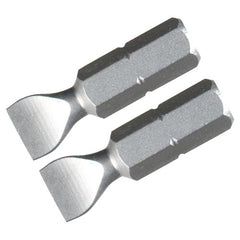 Slotted Insert Bit On 5/16″ Hex Drive 10.0 × 41mm (2 Bit Pack) - Exact Tooling