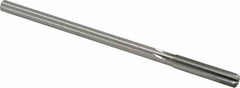 Made in USA - 0.319" High Speed Steel 6 Flute Chucking Reamer - Straight Flute, 0.2792" Straight Shank, 1-1/2" Flute Length, 6" OAL - Exact Tooling