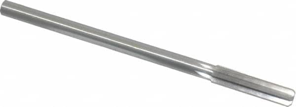 Made in USA - 0.439" High Speed Steel 6 Flute Chucking Reamer - Straight Flute, 0.373" Straight Shank, 1-3/4" Flute Length, 7" OAL - Exact Tooling