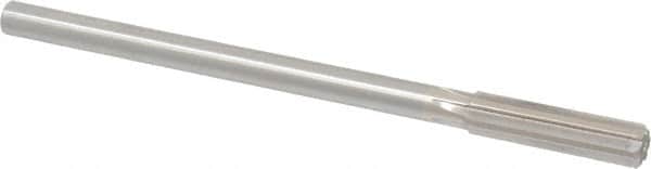 Made in USA - 0.442" High Speed Steel 6 Flute Chucking Reamer - Straight Flute, 0.373" Straight Shank, 1-3/4" Flute Length, 7" OAL - Exact Tooling