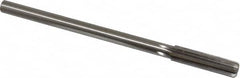 Made in USA - 0.447" High Speed Steel 6 Flute Chucking Reamer - Straight Flute, 0.373" Straight Shank, 1-3/4" Flute Length, 7" OAL - Exact Tooling