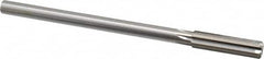 Made in USA - 0.452" High Speed Steel 6 Flute Chucking Reamer - Straight Flute, 0.373" Straight Shank, 1-3/4" Flute Length, 7" OAL - Exact Tooling