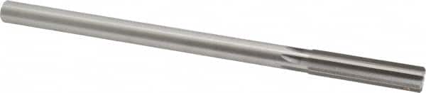 Made in USA - 0.476" High Speed Steel 6 Flute Chucking Reamer - Straight Flute, 0.4355" Straight Shank, 2" Flute Length, 8" OAL - Exact Tooling