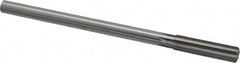 Made in USA - 0.495" High Speed Steel 6 Flute Chucking Reamer - Straight Flute, 0.4355" Straight Shank, 2" Flute Length, 8" OAL - Exact Tooling