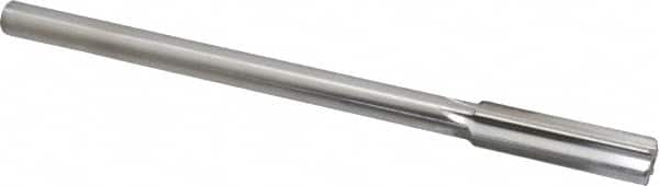 Made in USA - 0.548" High Speed Steel Chucking Reamer - Straight Flute, Straight Shank - Exact Tooling