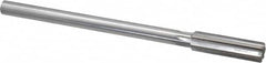 Made in USA - 0.579" High Speed Steel Chucking Reamer - Straight Flute, Straight Shank - Exact Tooling
