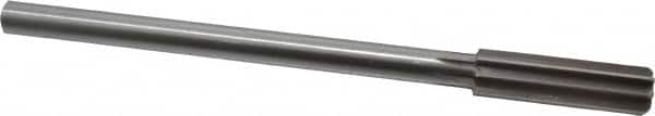 Made in USA - 0.595" High Speed Steel Chucking Reamer - Straight Flute, Straight Shank - Exact Tooling