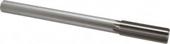 Made in USA - 0.874" High Speed Steel 8 Flute Chucking Reamer - Straight Flute, 3/4" Straight Shank, 2-5/8" Flute Length, 10" OAL - Exact Tooling