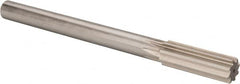 Made in USA - 0.884" High Speed Steel Chucking Reamer - Straight Flute, Straight Shank - Exact Tooling