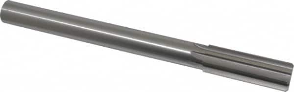 Made in USA - 1" High Speed Steel 8 Flute Chucking Reamer - Straight Flute, 7/8" Straight Shank, 2-3/4" Flute Length, 10-1/2" OAL - Exact Tooling