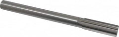 Made in USA - 1" High Speed Steel 8 Flute Chucking Reamer - Straight Flute, 7/8" Straight Shank, 2-3/4" Flute Length, 10-1/2" OAL - Exact Tooling