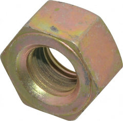 Value Collection - 3/4-10 UNC Steel Right Hand Heavy Hex Nut - 1-1/4" Across Flats, 47/64" High, Zinc Yellow Dichromate Finish - Exact Tooling