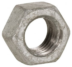 Value Collection - 3-4 UNC Steel Right Hand Heavy Hex Nut - 4-5/8" Across Flats, 2-61/64" High, Hot Dipped Galvanized Finish - Exact Tooling