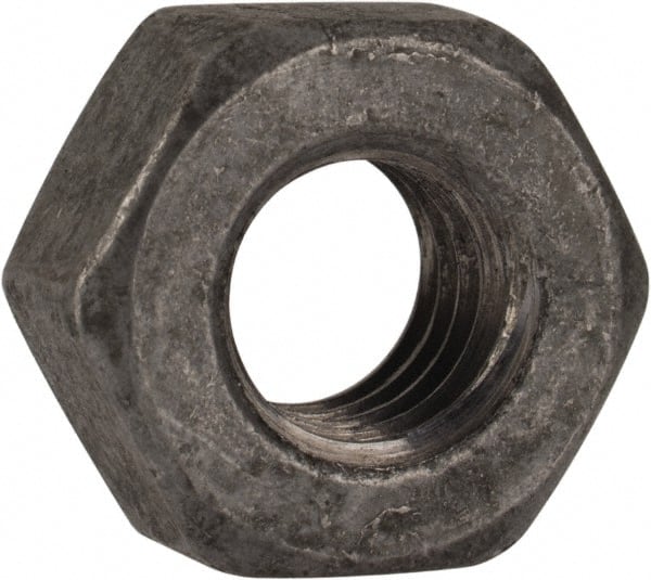 Value Collection - 5/16-18 UNC Steel Right Hand Heavy Hex Nut - 9/16" Across Flats, 19/64" High, Hot Dipped Galvanized Finish - Exact Tooling