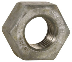 Value Collection - 5/8-11 UNC Steel Right Hand Heavy Hex Nut - 1-1/16" Across Flats, 39/64" High, Hot Dipped Galvanized Finish - Exact Tooling