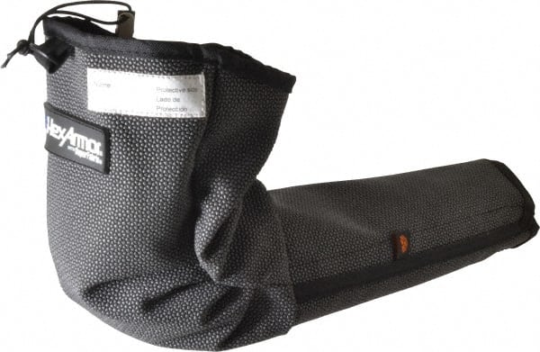 HexArmor - Size M, Gray/Black SuperFabric Cut & Puncture Resistant Sleeve - 19" Long Sleeve, Cut Resistance Level 5, Made with Thumb Hole - Exact Tooling