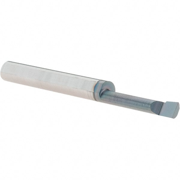 Scientific Cutting Tools - 0.14" Min Bore Diam, 0.7" Max Bore Depth, 3/16 Shank Diam, Boring Bar - Right Hand Cut, Solid Carbide, AlTiN+ Finish - Exact Tooling