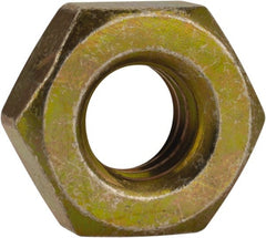 Made in USA - 1/4-20 UN Steel Right Hand Machine Screw Hex Nut - 7/16" Across Flats, 0.193" High, Cadmium-Plated Finish - Exact Tooling