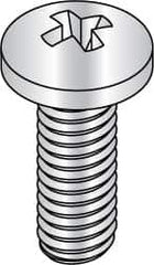 Made in USA - 1/4-20 UNC, 1" Length Under Head Phillips Drive Machine Screw - Pan Head, Grade 3 Steel, Yellow Cadmium-Plated Finish, Without Washer - Exact Tooling