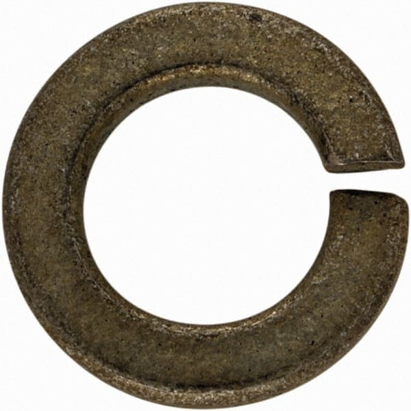 Made in USA - #8, 0.04" Thick Split Lock Washer - Spring Steel, Zinc Yellow Dichromate Finish, 0.167" Min ID, 0.174" Max ID, 0.293" Max OD - Exact Tooling