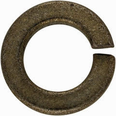 Made in USA - #8, 0.04" Thick Split Lock Washer - Spring Steel, Zinc Yellow Dichromate Finish, 0.167" Min ID, 0.174" Max ID, 0.293" Max OD - Exact Tooling