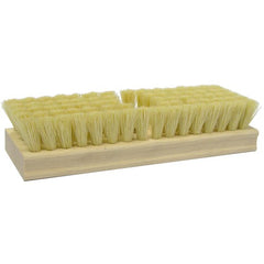 8″ Square End Scrub Brush, with Threaded Handle Hole, 1″ Trim, White Tampico Fill - Exact Tooling