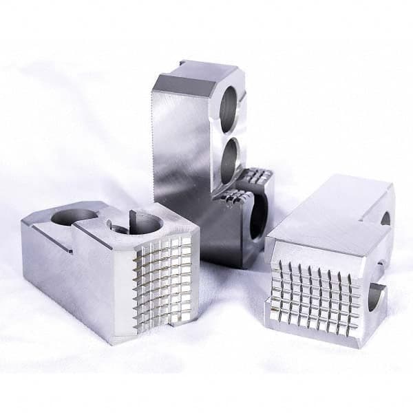 Kitagawa - Hard Lathe Chuck Jaws Jaw Type: Hard Jaw Jaw Interface Type: 1.5mm x 60 Serrated - Exact Tooling