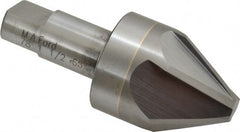 M.A. Ford - 1-1/2" Head Diam, 3/4" Shank Diam, 6 Flute 60° Solid Carbide Countersink - Bright Finish, 3-1/2" OAL, 0.43" Nose Diam, Single End, Straight Shank, Right Hand Cut - Exact Tooling
