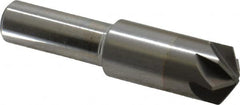 M.A. Ford - 1/2" Head Diam, 3/8" Shank Diam, 6 Flute 120° Solid Carbide Countersink - Bright Finish, 2-1/8" OAL, 0.15" Nose Diam, Single End, Straight Shank, Right Hand Cut - Exact Tooling