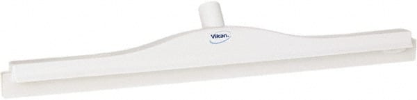 Vikan - 24" Rubber Blade Floor Squeegee - Double Edge, White, Plastic Holder - Exact Tooling