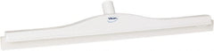 Vikan - 24" Rubber Blade Floor Squeegee - Double Edge, White, Plastic Holder - Exact Tooling