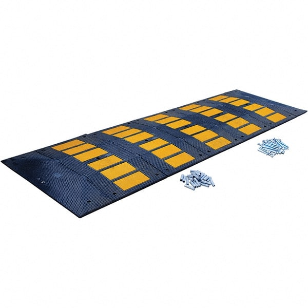 Vestil - 120" Long x 35-1/4" Wide x 4-3/4" High, Rubber Speed Hump - Black - Exact Tooling