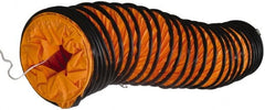 Maxess Climate Control Technologies - 8" ID, 16.4' Long, PVC Blower & Duct Hose - Orange, 9.1" Bend Radius, 5 to 122°F, Flame Retarding - Exact Tooling