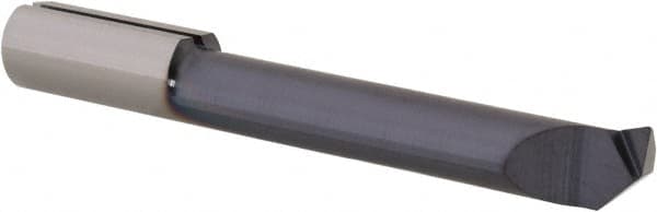 Iscar - 6.8mm Min Bore Diam, 34mm Max Bore Depth, 7mm Shank Diam, Chamfering & Corner Radius Boring Bar - 0.0059" Corner Radius, Right Hand Cut, Solid Carbide, TiAlN Finish - Exact Tooling