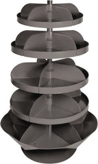 Durham - 2,650 Lb Capacity, 22" Deep x 65-3/4" High, Rotating Bin Rack - 1 Side, Gray Steel Bins - Exact Tooling